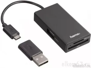 - /   Hama OTG Hub/Card/microUSB 1. ,  USB 2.0 (00054141)